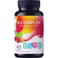 LIVS Vitamin B Complex Gummies with B12, Biotin, B3, B6 & Vitamin C for Kids & Adults | Energy, Supp