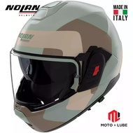 NOLAN N120-1 OMOCROMO 352 HELMET - MATTE GREEN GREY BROWN SAND