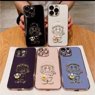 Oppo Case Gold Edge + Mario Glass Stand Reno8T(5g) A78/A58 A17/A17K Reno7z/8z A96(5g) A5S/A12/F9 A57
