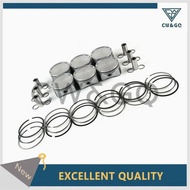 V6 3.0L 82.5MM Piston & Piston Ring Kit φ 20mm Fit For A-UDI A4 A6 06C107065M 06C198151B