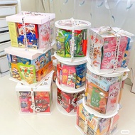 Transparent pvc Square empty gift box material4Inch8inch cake box Snack and flower round packaging b