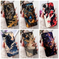 For Itel A50 A50C A667L A669L 2025 New Cool Dragon Phone Casing ItelA50 ItelA50C Black Silicone Soft