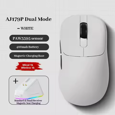 AJAZZ AJ179P PAW3950 30000DPI 8Khz Wireless Gaming Mouse Right Handed Ergonomic Mouse with RGB Magne