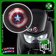 CAPTAIN AMERICA FLEXIBLE EMBLEM STICKER MOTORCYCLE ACCESSORIES