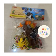 Under the Sea Educational Toys Set for Children Animals and Plants (Flora and Fauna). Fish, Octopus,