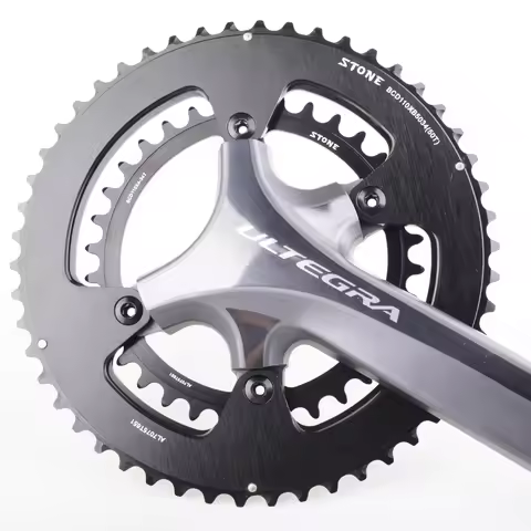Stone 110bcd Double Chainring for S himano 4700 5800 6800 9000 for Rotor 4 Bolts Road Bike 52 36T 53
