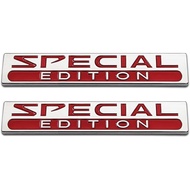 2Pcs Chrome Metal Car Special Edition Logo Rear Trunk Sport Emblem Racing SUV Coupe Sticker 3D Decal