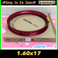 Takasago Excel Rim RED (1PCS) 1.60x17 1.6x17 1.6 160 17 ALLOY RIM ALUMINIUM SPORT RIM GELUNG GELONG 
