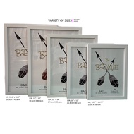 Photo Frame Size A4 / 10R / 11R / 12R / A3 - WHITE / BROWN / BLACK  - (1pc)