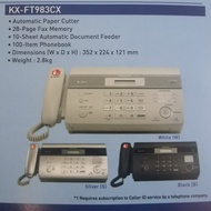 Panasonic Faximile KX-FT983 Fax rna Putih & Hitam - Putih