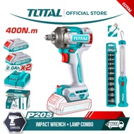 Total Li-Ion Cordless Impact Wrench Brushless Motor 400Nm (P20s / 20V) #TIWLI20401 / TOSLI23048