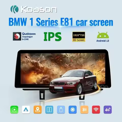 Koason Snapdragon 680 Android Auto Wireless CarPlay for BMW 1 Series E81/E82/E87/E88 CIC/CCC GPS Fas