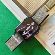 สายผ้าไนลอนยางยืดมันวาวใช้ได้กับสายนาฬิกา Apple Watch 49มม. 45มม. 41มม. 44มม. เคสระบายความร้อนและสายคล้องระบายอากาศ IWatch Series 8 Ultra 7 6 5 4 3 2 1 SE 2 42มม. 40มม. 38มม.