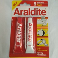 PUTIH MERAH Expoxy ARALDITE Glue 5min 15ML Red And White ARALDITE Glue