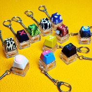 Keyboard Key Toy Party Stress Relief DIY Fidget Button Keycap Fidget Keychain Keyboard Keychain Toys