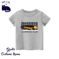 Ryusan Children's T-Shirt Custom Name Combed 30s Children's T-Shirt Channa Fish Snakehead 2 For Children And Gifts For Boys And Girls