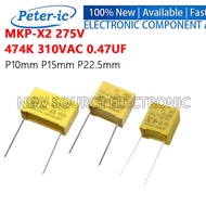 (5-20pcs) MKP-X2 474K 310VAC 0.47uF 470nF 310V 275V 250VAC Safety Capacitor P10mm P15mm P2