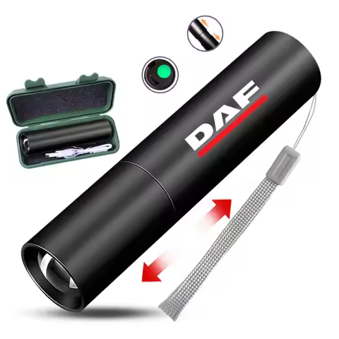 Car Mini LED Flashlight Waterproof Telescopic Powerful Outdoor Zoom For DAF XF 95 105 CF LF VAN Car 