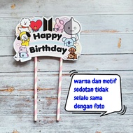 Topper toper decoration rice tumpeng cake birthday cake happy birthday character BT21 BT 21