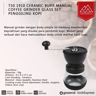 TS0 1910 Ceramic Burr Manual Coffee Grinder Glass Set Coffee Grinder