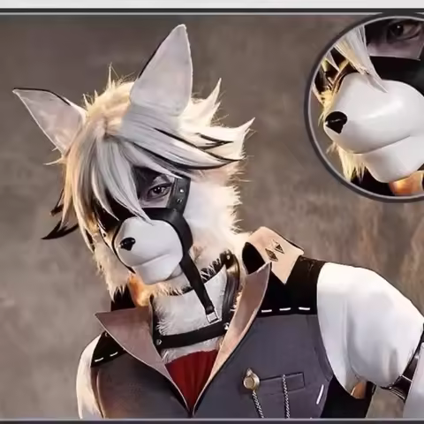 Game Zenless Zone Zero Von Lycaon Cosplay Mask Prop Women Men Halloween Role Play Outfit Prop ZZZ Vo