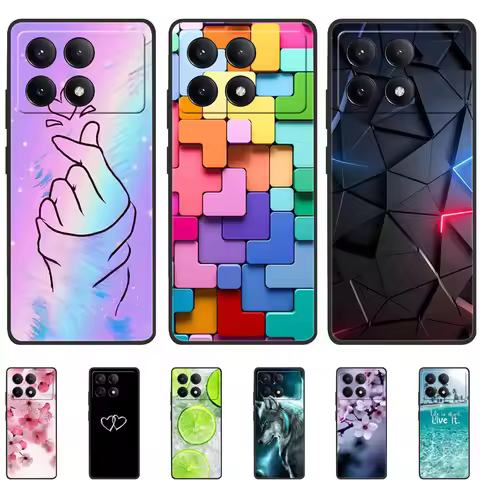 Phone Case For Poco X6 Pro 5G Cases Soft Silicone Cover For Xiaomi PocoX6 Pro X6Pro Fashion Case Poc