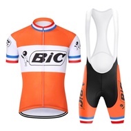 NEW Men BIC Team Cycling Jersey Set 2023 Summer Short Sleeve Breathable Bicycle Cycling Clothing MTB