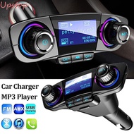 UPSTOP Car Audio MP3, Bluetooth 5.0 Fast Charger Wireless Bluetooth Player,  Car Adapter Wireless Dual USB Charger Bluetooth Autoradio Car Accessories