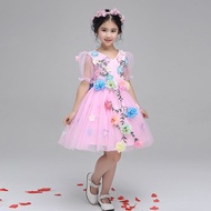 Pink root flower dress H5