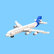 Educational Airplane Building Blocks MOC Airbus A340 Model