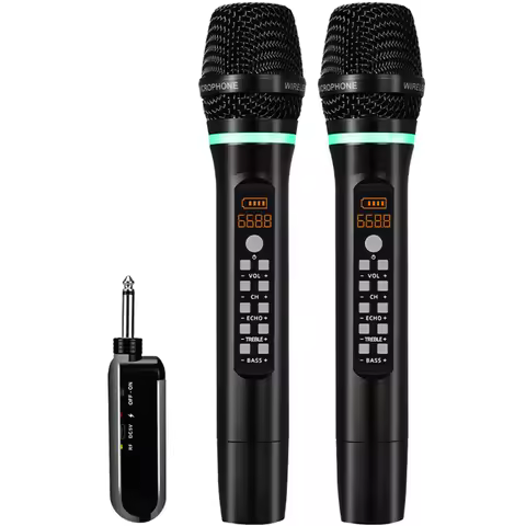 Professional UHF Wireless Microphone Handheld Bluetooth Karaoke Microphone Recording Studio Home Par
