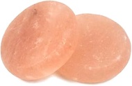 LHYILSWQ 2Pcs Large Himalayan Salt Hot Massage Stones Spa Massagers Rocks for Women&amp;Men Pink 3.7IN