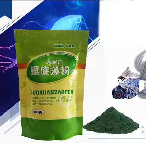 Spirulina Powder Bottle Healthy Ocean Nutrition Fishes Foods Ornamental Shrimp Open Feed Algae Fish 