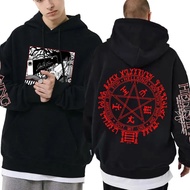 90S Hellsing Alucard Vampire Hunter Anime Hoodie Man Harajuku Streetwear Men Hoodies Male Tee