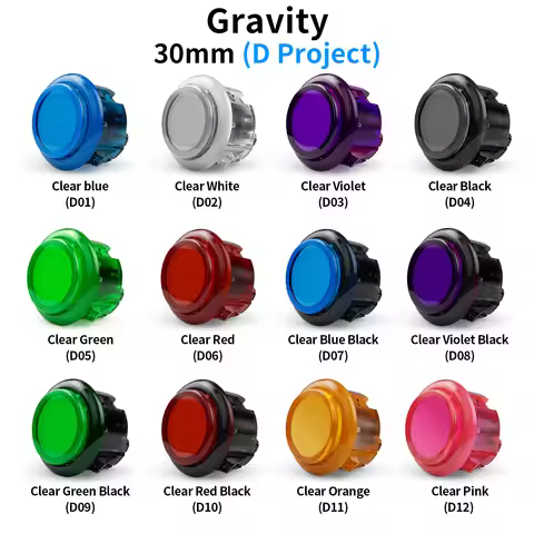 QANBA Gravity KS Mechanical Shafts Silent Pushbutton 30mm 24mm Snap-In (Boxed）