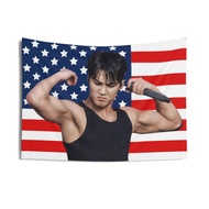 Seventeen Members American Flag Kpop Tapestry, Seventeen Merch, Gift Ideas for Fangirls Fanboys, Bir