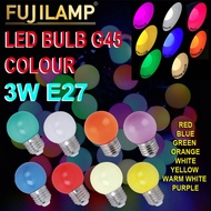 [Local Seller] 100 PCS Led colour bulb ping pong bulb cute bulb 3.0W E27 B22 (9 DIFFERENT COLOUR) (L
