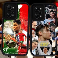 Black Casing for Xiaomi Redmi poco X5 Note 14 14T F5 12 F6 Pro 5G H120 CR7 Ronaldo