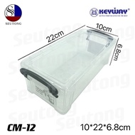 KEYWAY Multipurpose Box With Stackable Lockable Lid Model CM-12 Size W10 x L22 x S6.8 Cm.m.