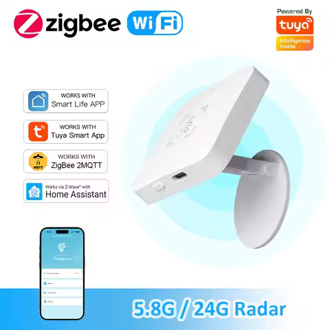 Tuya WiFi /Zigbee Human Presence Detector Smart Human Body Sensor MmWave Radar Microwave Motion Sens