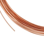BENECREAT 39FT 32 Gauge Flat Copper Wire, 0.6mm Wide Flat Craft Wire Tarnish Resistant Jewelry Wire 