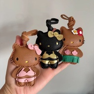 Viral Tanned Hello Kitty Keychain Leather Handmade Bikini Style Cute Bag Charm Best Friend Gift