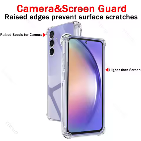 Clear Phone Case for Samsung Galaxy A54 SM-A546V Thickened Transparent Case for Samsung A 54 Shockpr