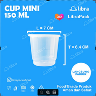 Thinwall Cup 150ml Pack 25pcs Plastik Bulat Cup Puding Food Container Tahan Panas