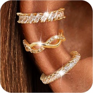 Ear Cuffs Non-Piercing for Women Cute Small Clip-On Cartilage Earrings 14K Gold Plated Dainty Hypoal
