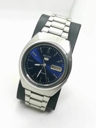 นาฬิกา Seiko 5​ Automatic หน้าปัดสีน้ำเงิน  ทรงถังเบียร์ ของแท้100%