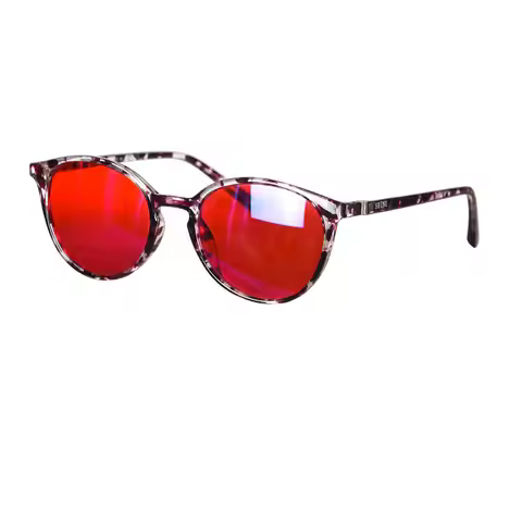 SHINU Women's Cat Eye Blue Light Blocking Glasses Red Orange Lens for Work & Sleep