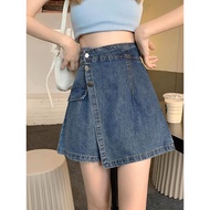 Korean fashion high-waisted denim skirt pants (jean shorts) for women Q2