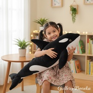 Orca Jumbo Imported Giant Whale Stuffed Plush Cartoon Cute For Sleeping Pillow Plushie Pillow