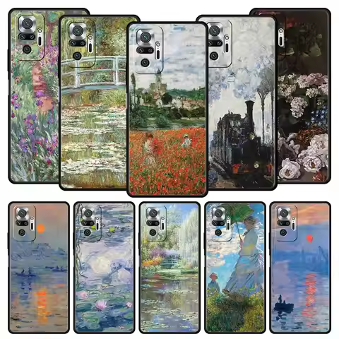 Claude Monet Impressionism Painter Phone Case For Xiaomi Redmi Note 14 13 5G 10 11 12 Pro Plus 4G 14